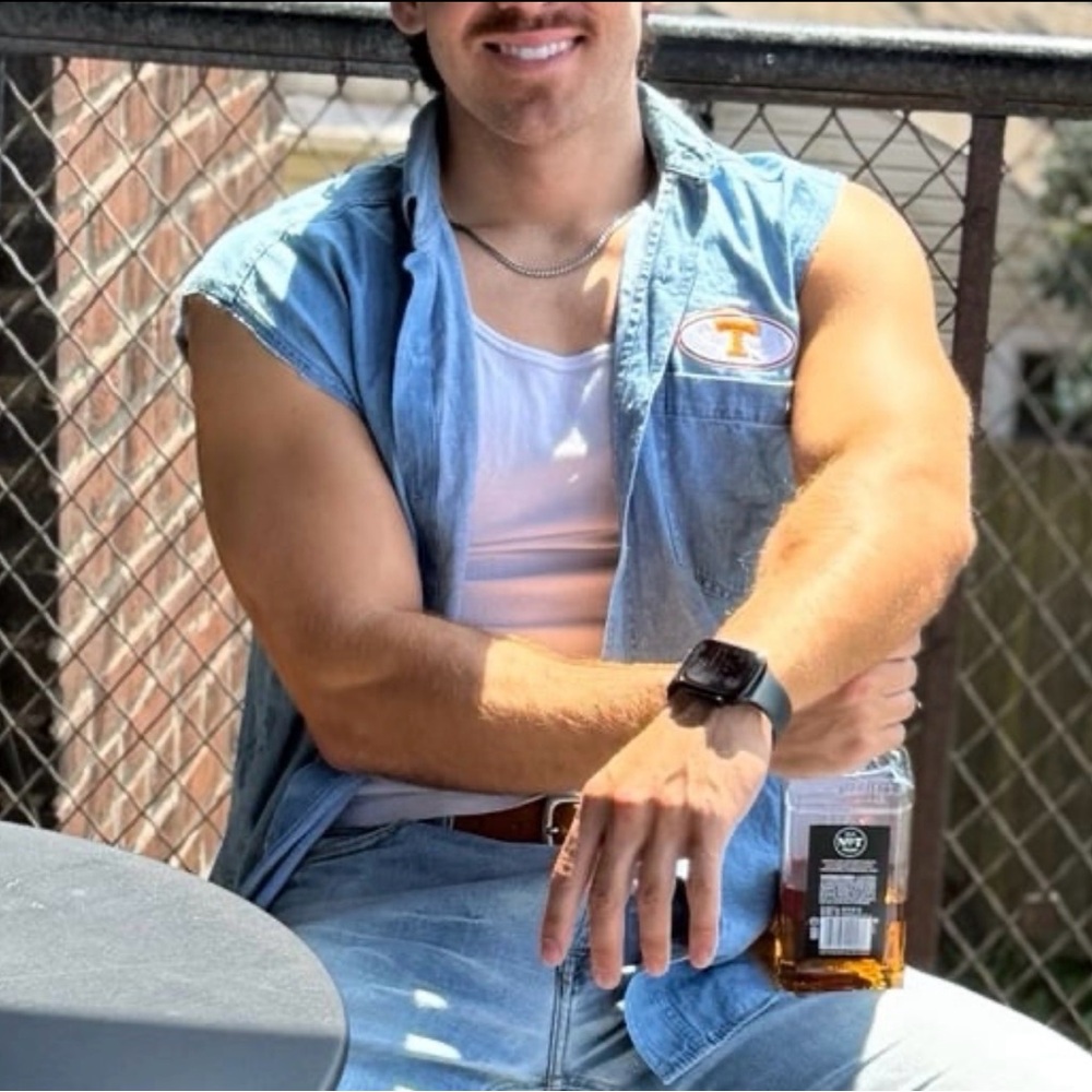 Vintage Tennessee Volunteers Denim Vest Morgan Wallen